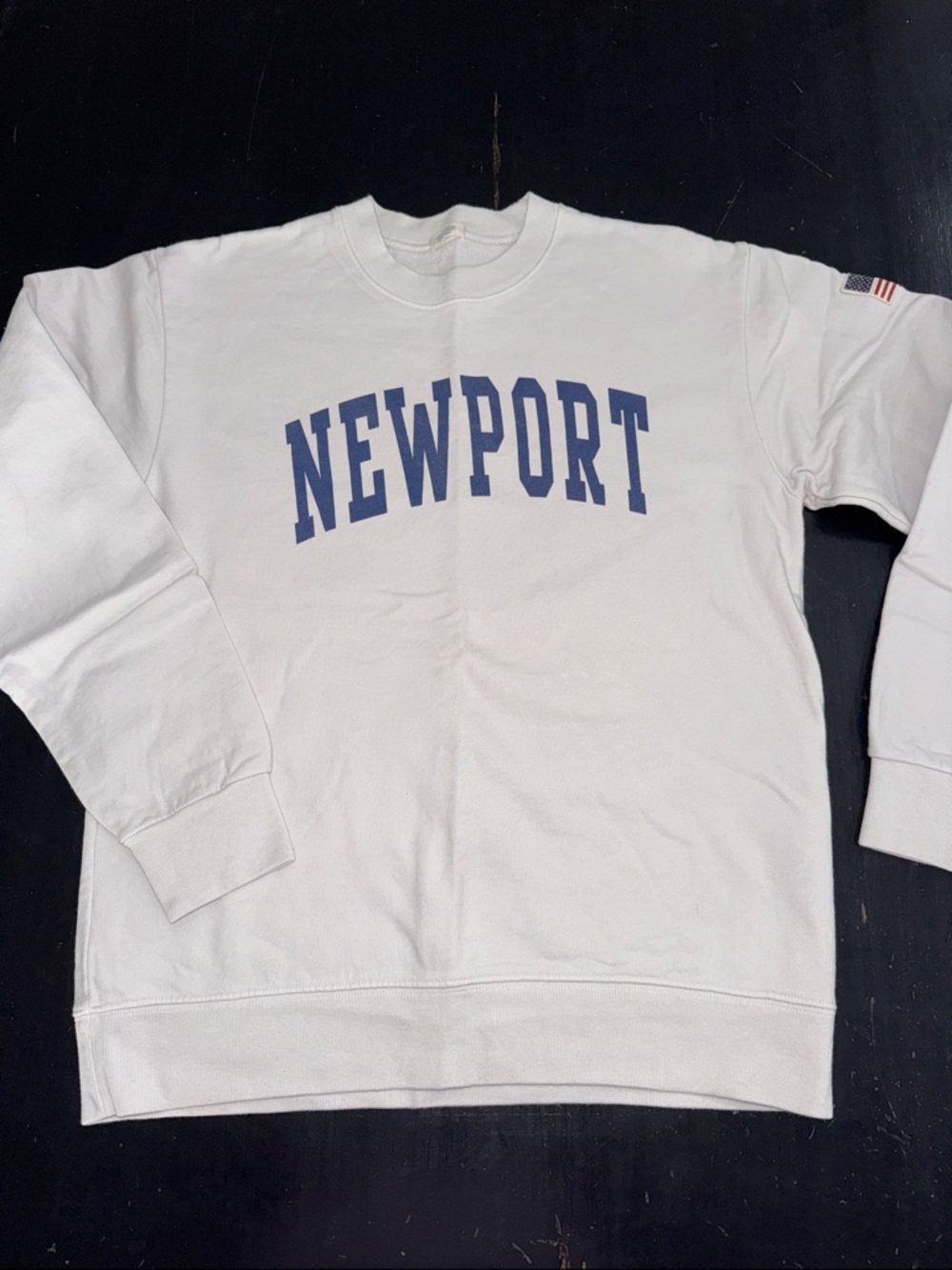 john galt for brandy melville NEWPORT sweatshirt with american flag patch.